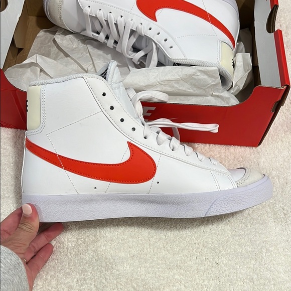 Nike Kids White and Red Sneakers - Picture 2 of 7